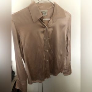 Pale pink - silk blouse- size small